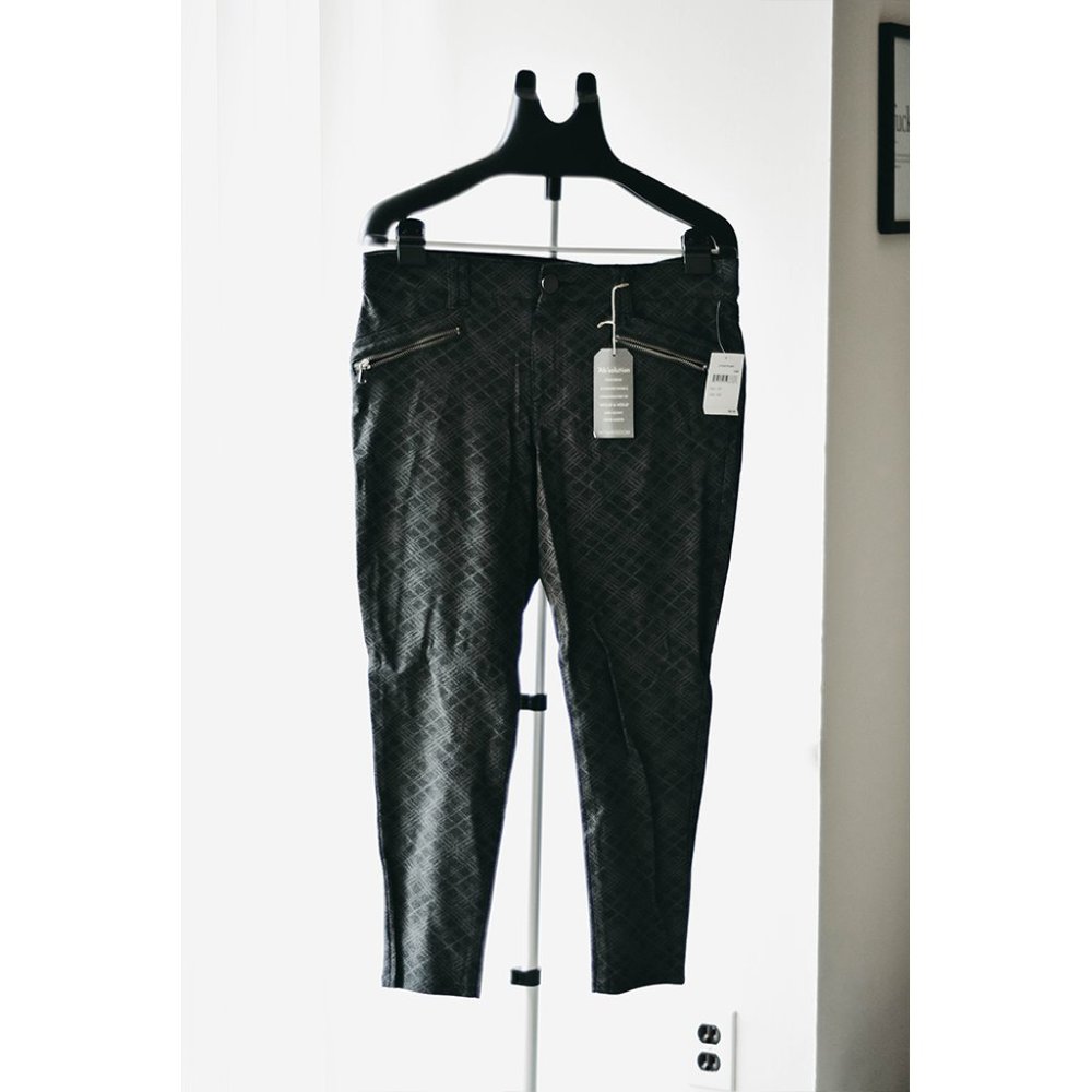 NWT Wit & Wisdom Skinny Ponte Pants Gray Plaid 14P
